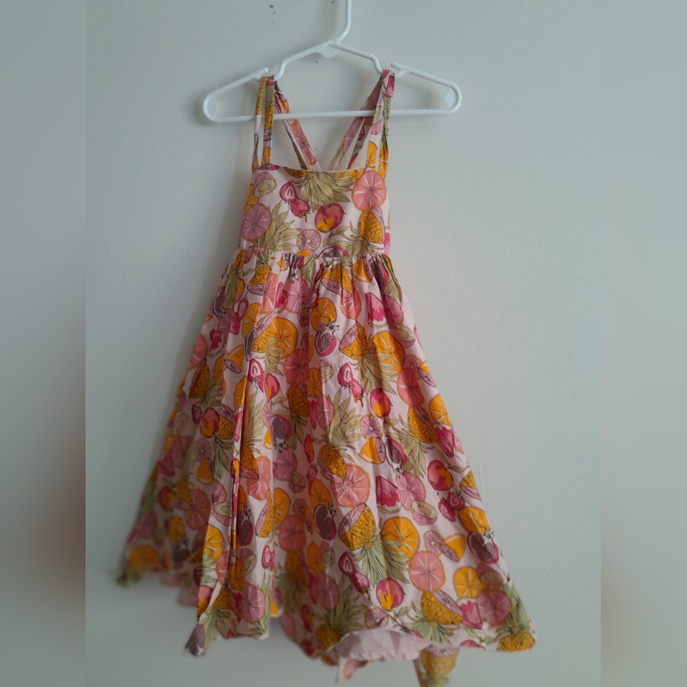 Colorful Fruit Print Strappy Sundress Size 4 - Picture 2 of 11